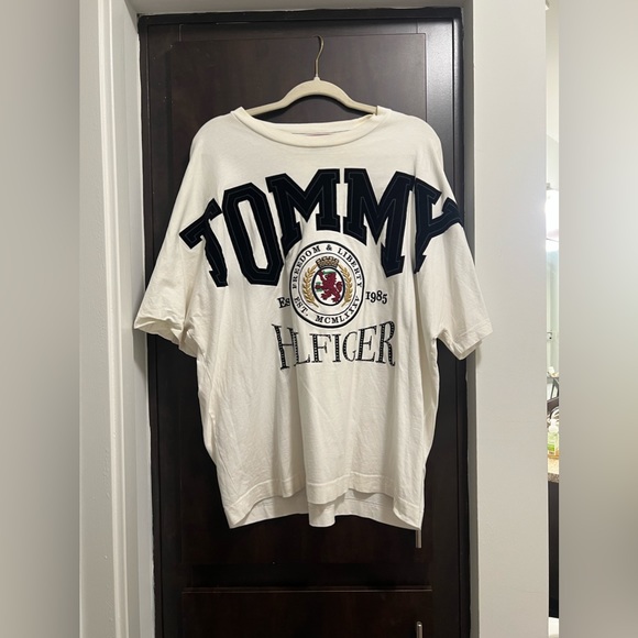 TOMMY HILFIGER ORGANIC COTTON BOXY VINTAGE T-SHIRT LARGE - Picture 1 of 4